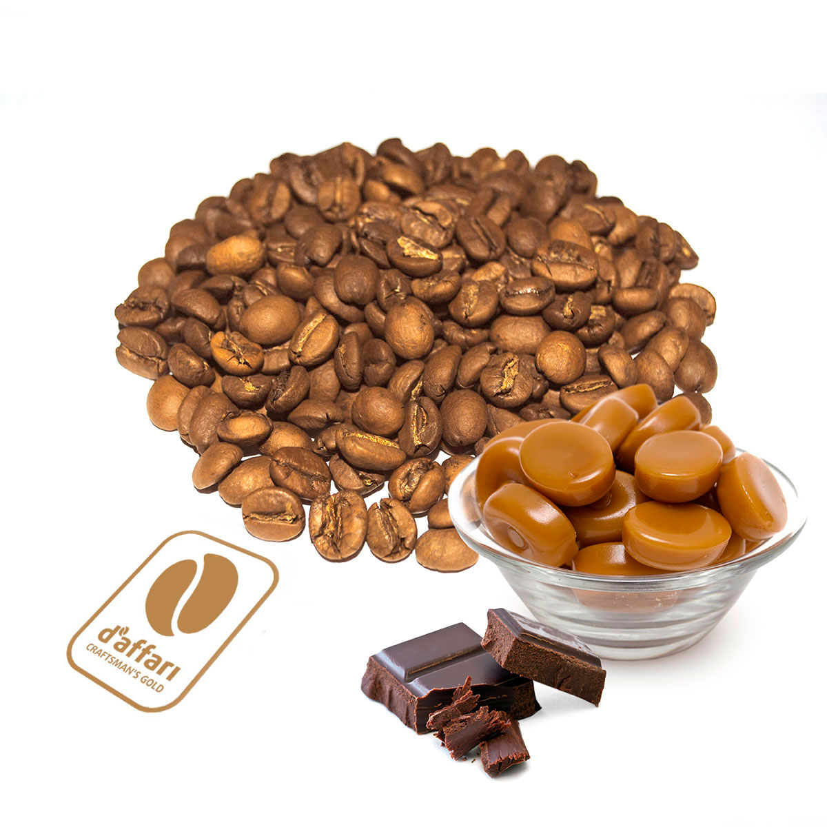 Кофе свежеобжаренный D"Affari Шоколадный тоффи, 250 гр (6624/1)